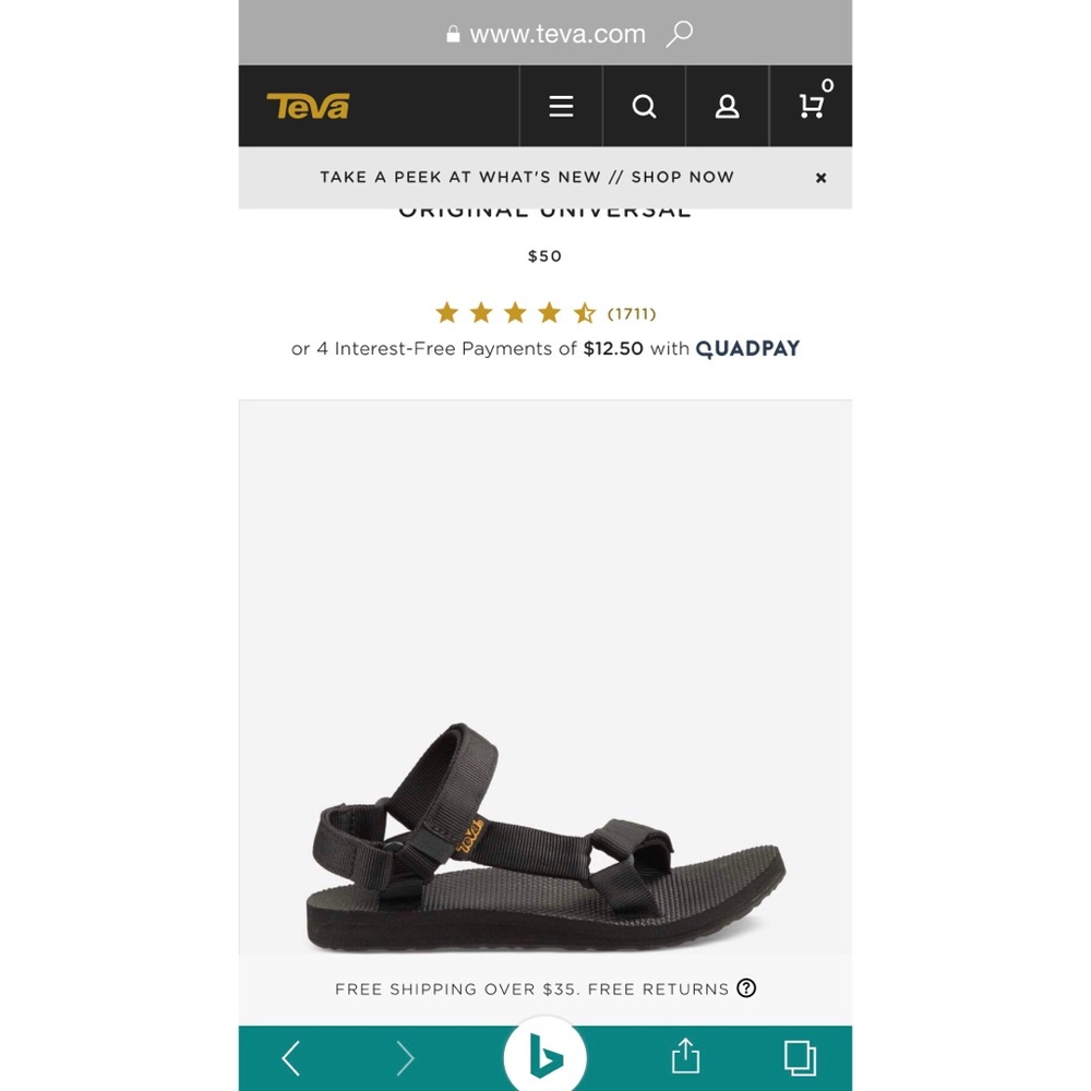 Women’s black size 9 Teva Sandals (SOLD)